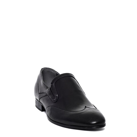 Italian Men Black Leather Shoes #3734