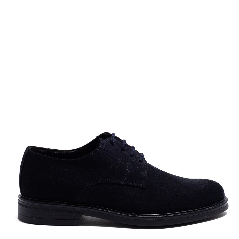 Italian Men Navy Chamois Shoes #3792