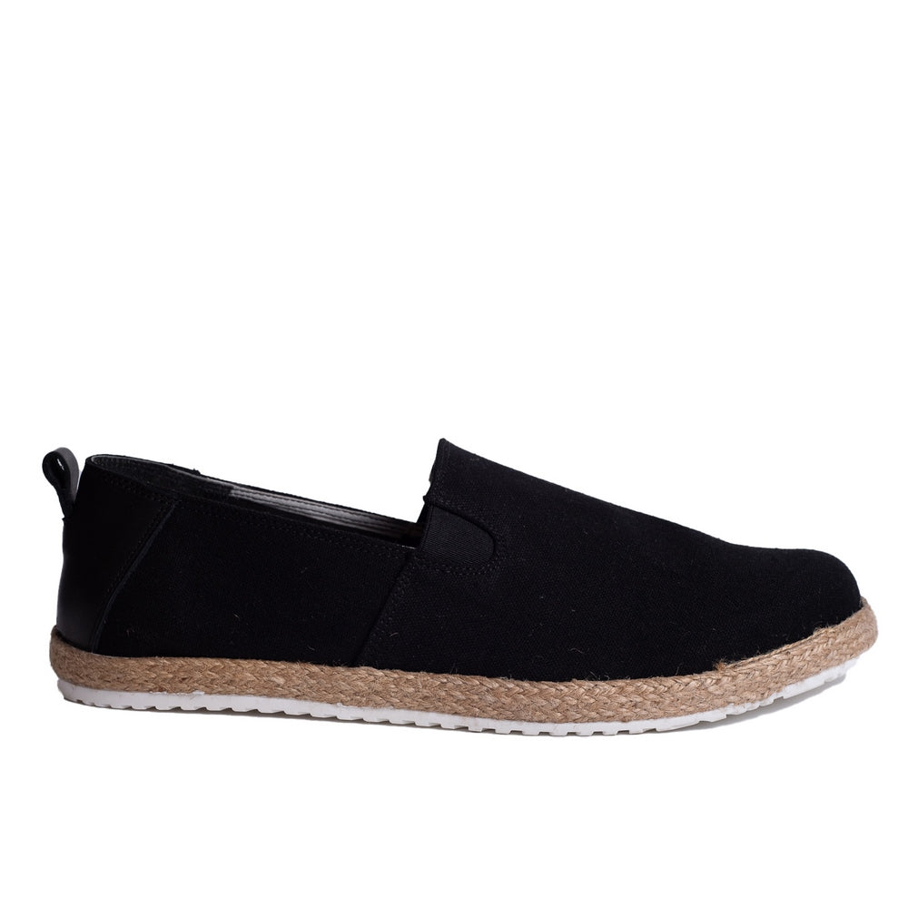 Turkish Men BlackCloth Espadrilles #3853