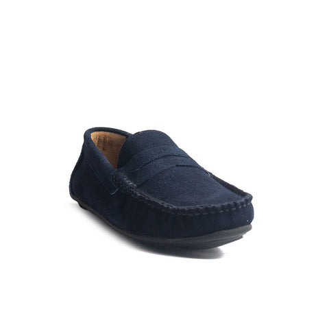 Turkish Men Dark Blue Chamois Espadrilles #3874