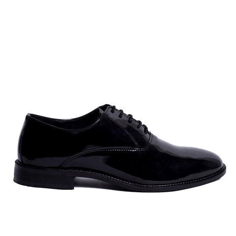 Men Black Vernis Leather Shoes #3917