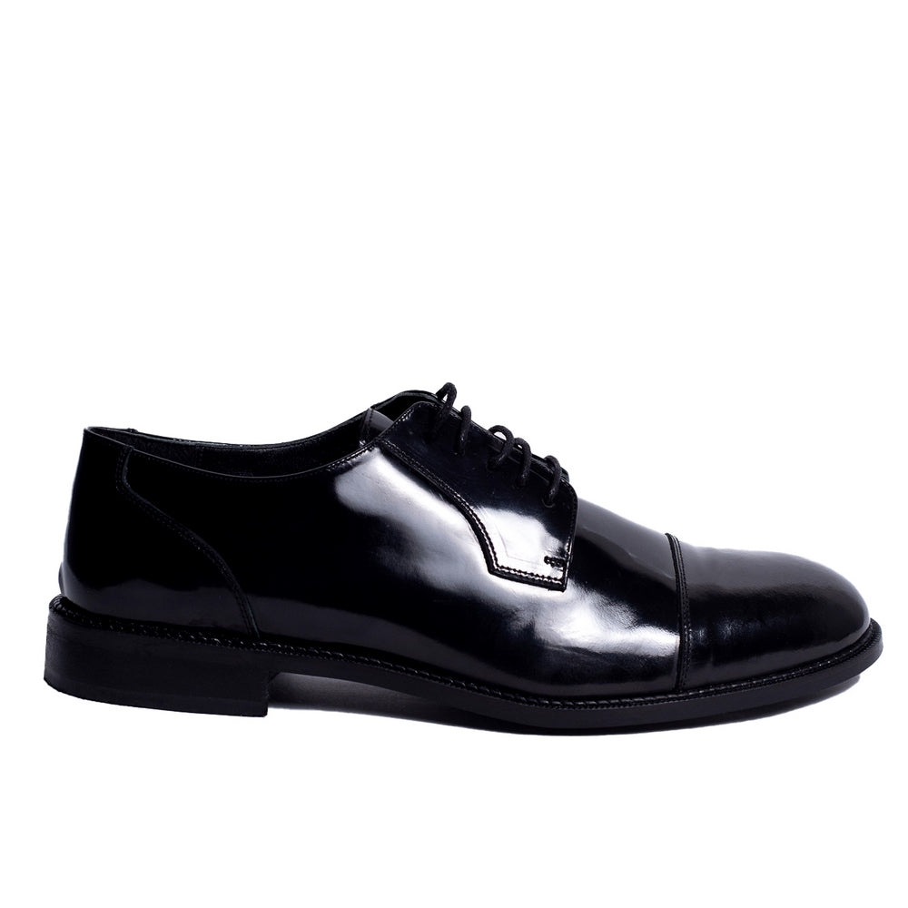 Men Black Vernis Leather Shoes #3918