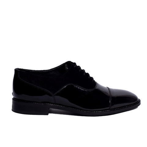 Men Black Leather * Chamois Shoes #3920
