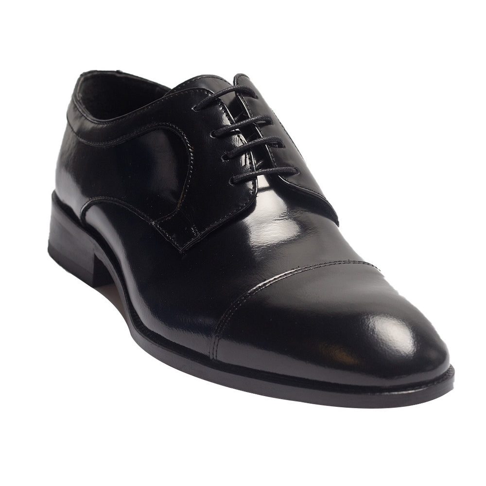 Men Black Vernis Leather Shoes #3961