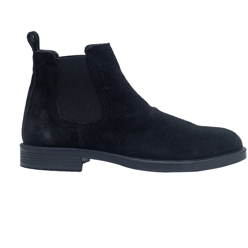 Men Black Chamois Half Boot #3976