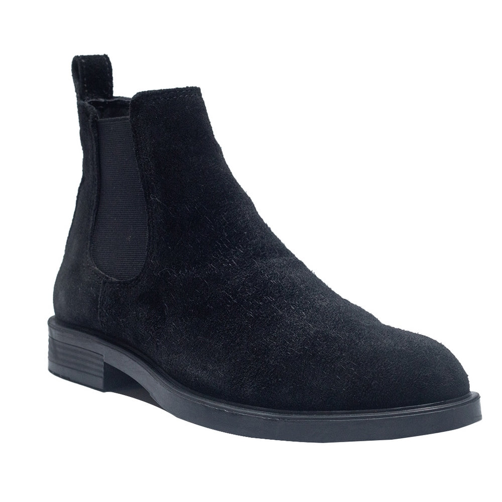 Men Black Chamois Half Boot #3976