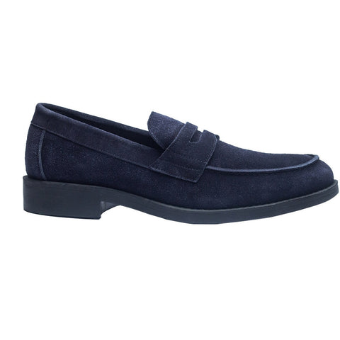 Men Navy Chamois Shoes #3977