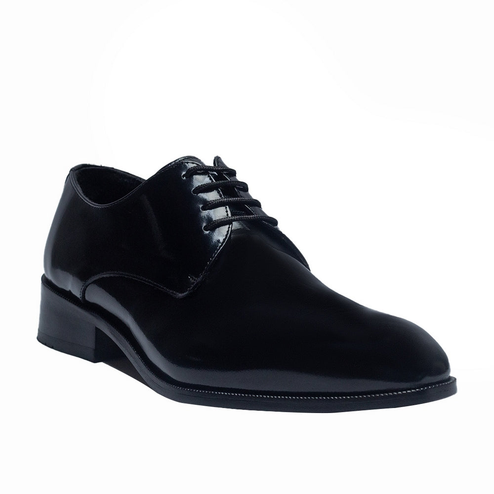 Men Black Vernis Leather Shoes #3981