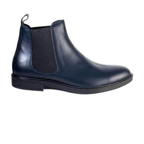 Men Navy Leather Hal fBoot #4016
