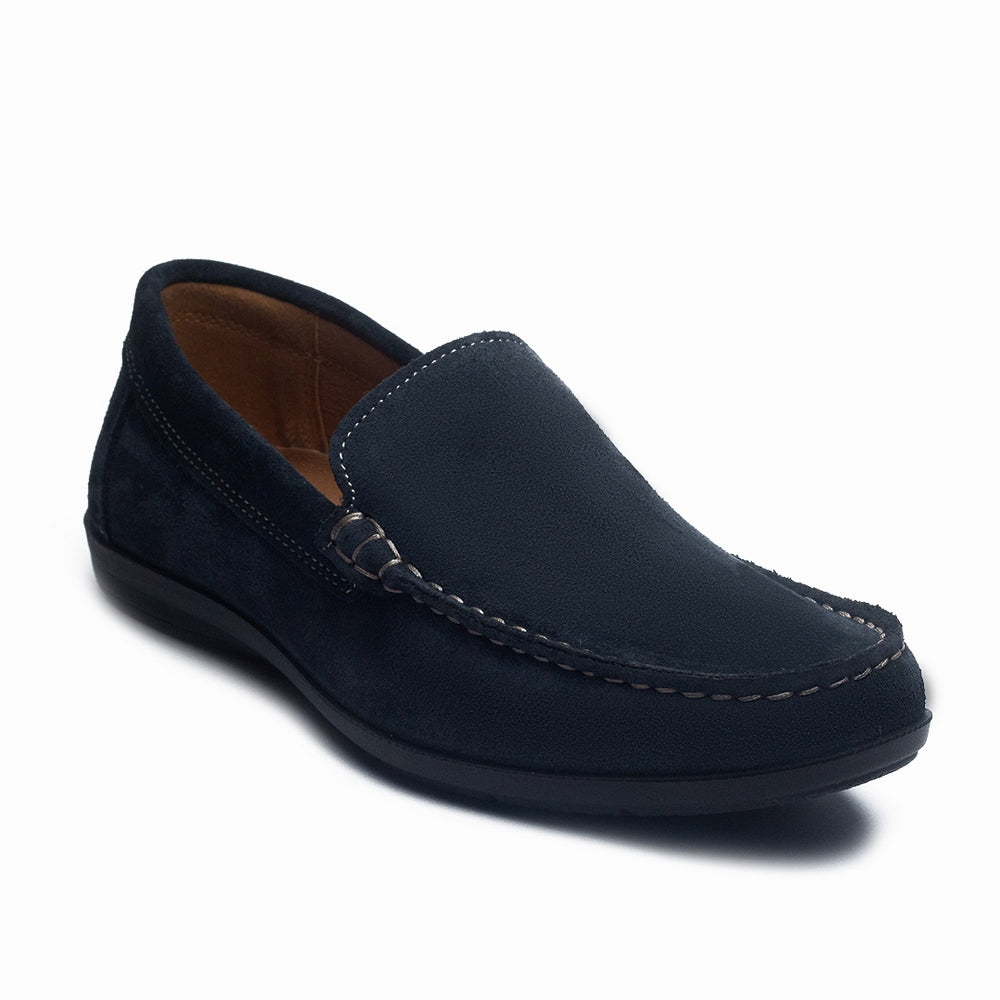 Italian Men Dark Blue Chamois Espadrilles #4044