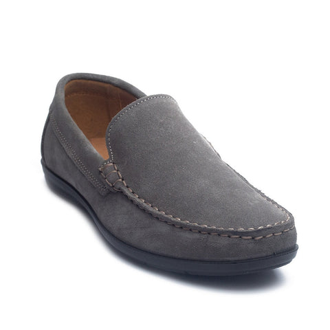 Italian Men Grey Chamois Espadrilles #4045