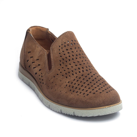 Italian Men Brown Chamois Espadrilles #4060