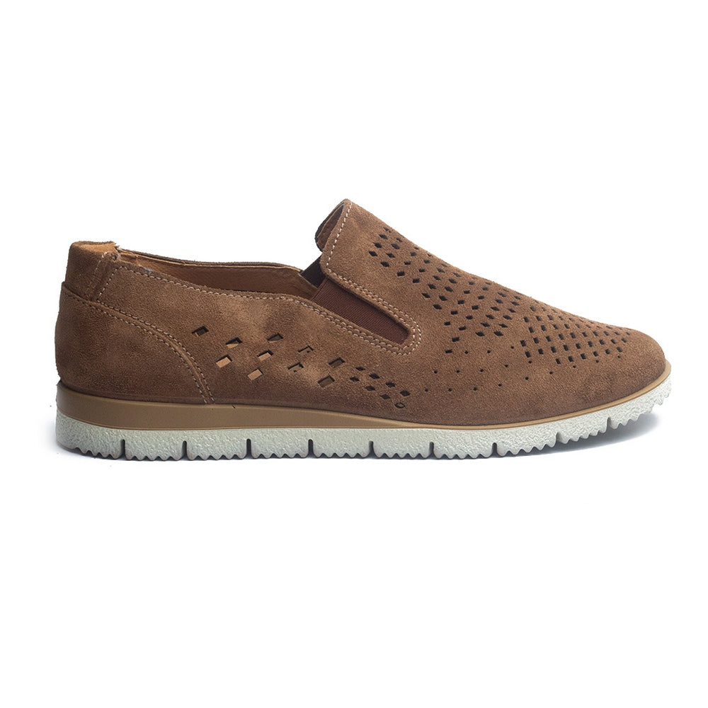 Italian Men Brown Chamois Espadrilles #4060