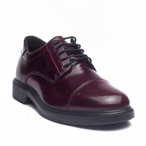 Italian Men Maroon Leather Shoes #4097