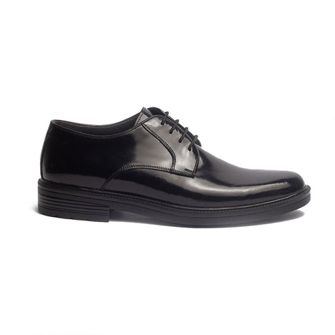Men Black Leather Shoes #4107
