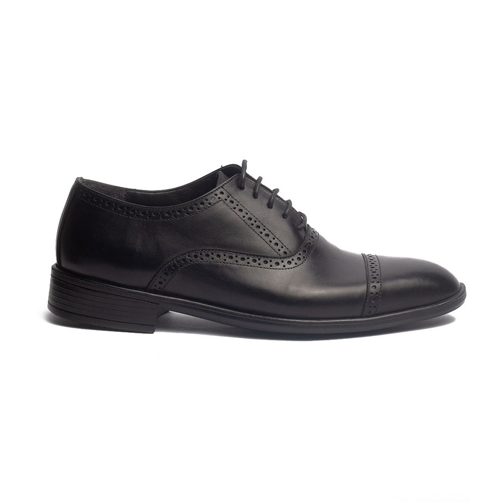 Men Black Leather Shoes #4108