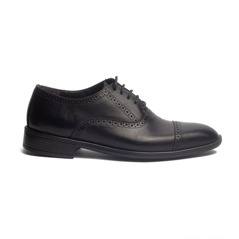 Men Black Leather Shoes #4108