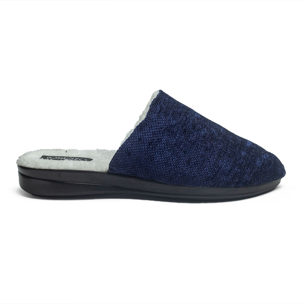 Men Navy Cloth Slipper #4113
