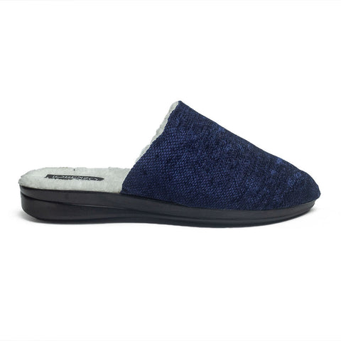 Men Navy Cloth Slipper #4113