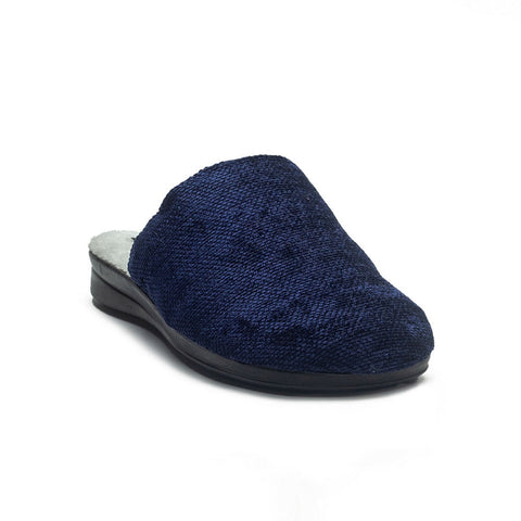 Men Navy Cloth Slipper #4113