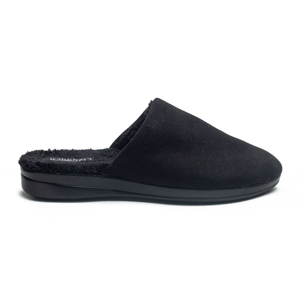 Men Black Velvet Slipper #4118