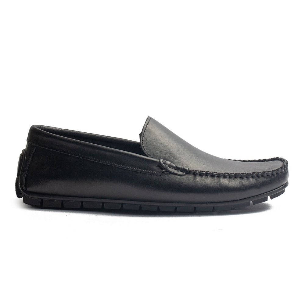 Men Black Leather Espadrilles #4146