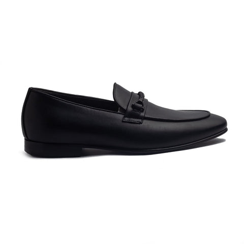 Italian Men Black Leather Shoes #4178