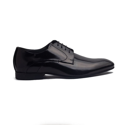 Italian Men Black Vernis Leather Shoes #4183