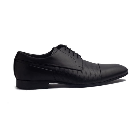 Italian Men Black Leather Shoes #4184