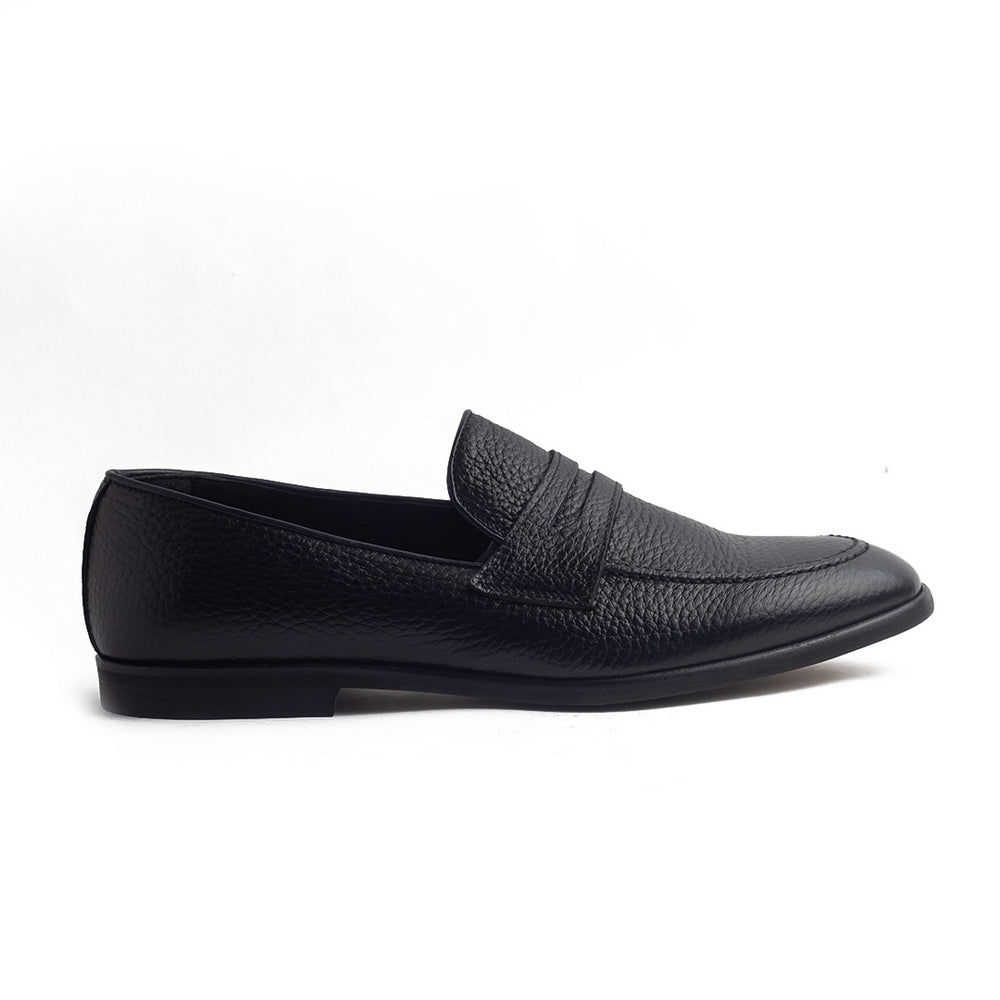 Italian Men Black Leather Shoes #4193