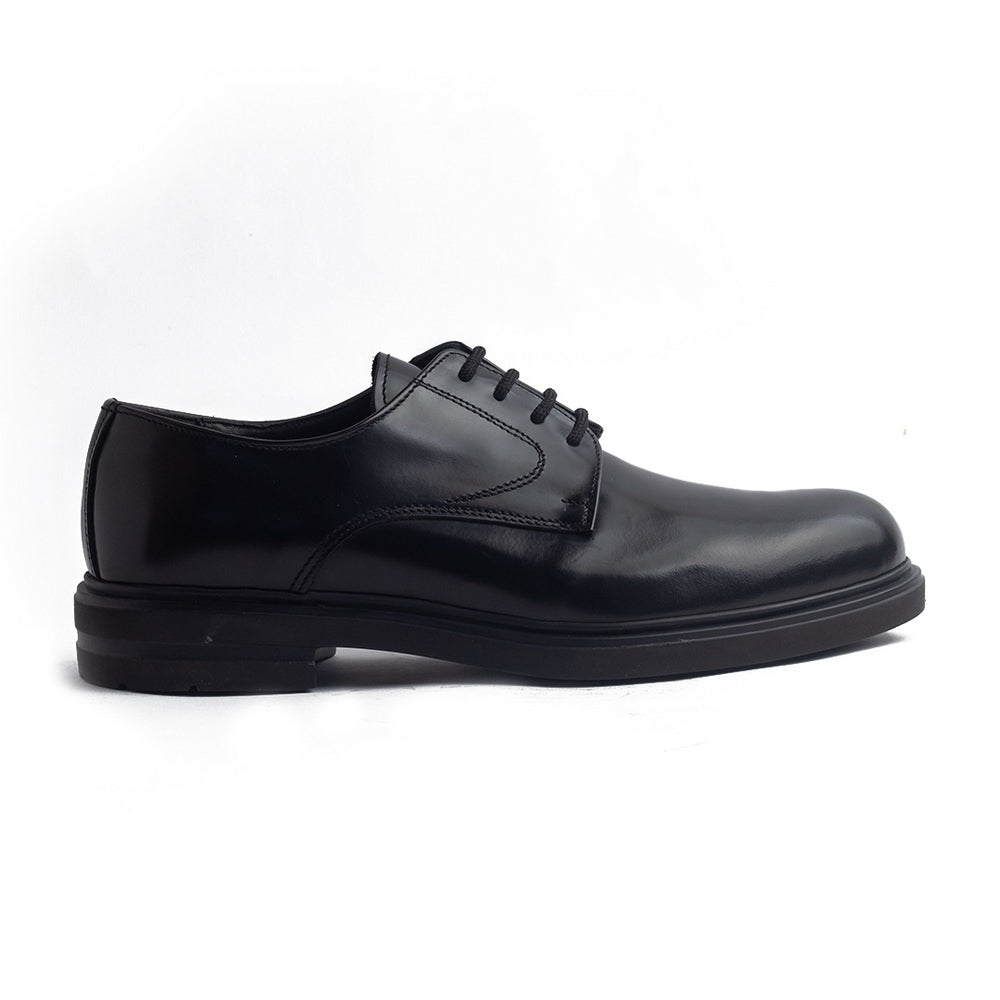 Italian Men Black Vernis Leather Shoes #4198