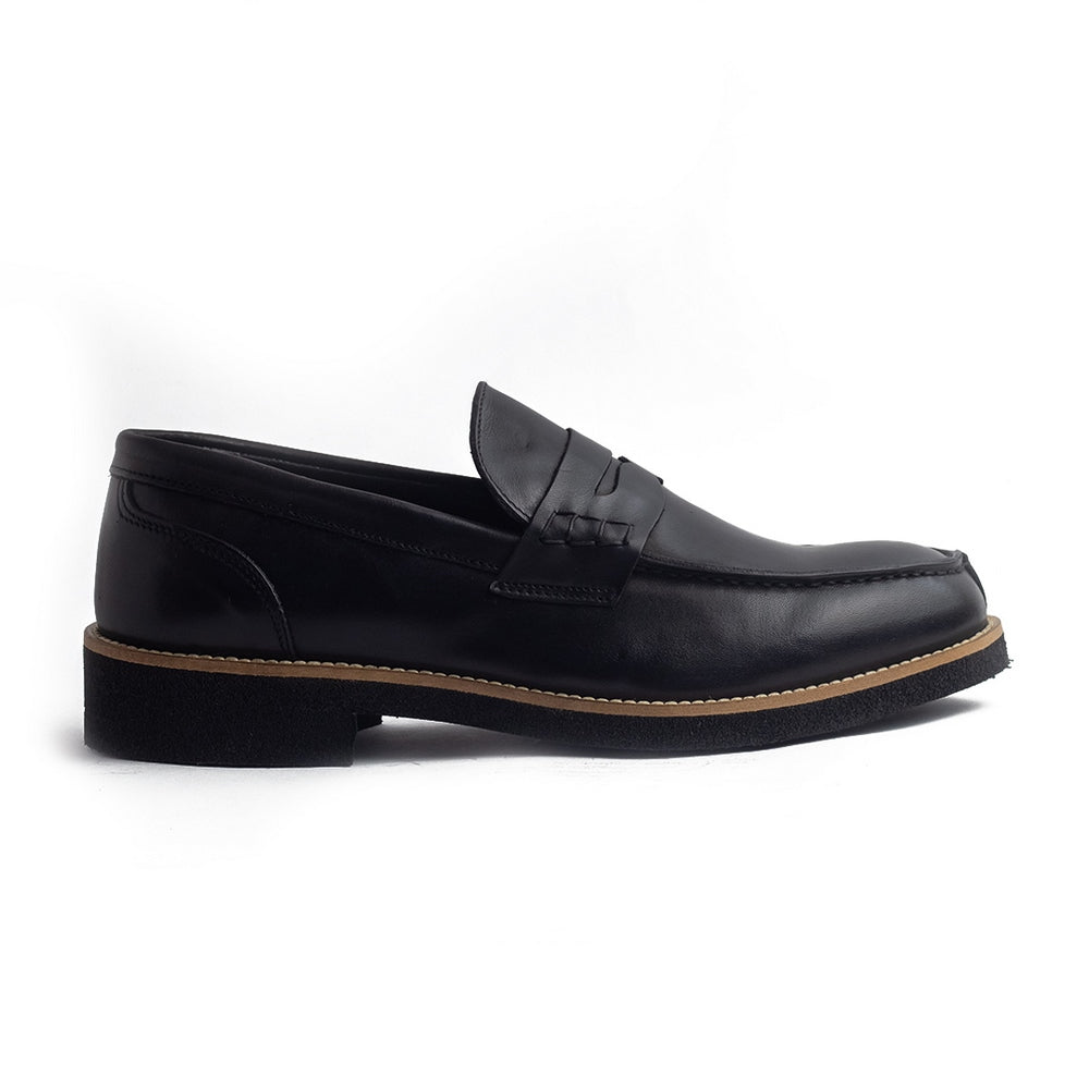 Italian Men Black Leather Shoes #4205