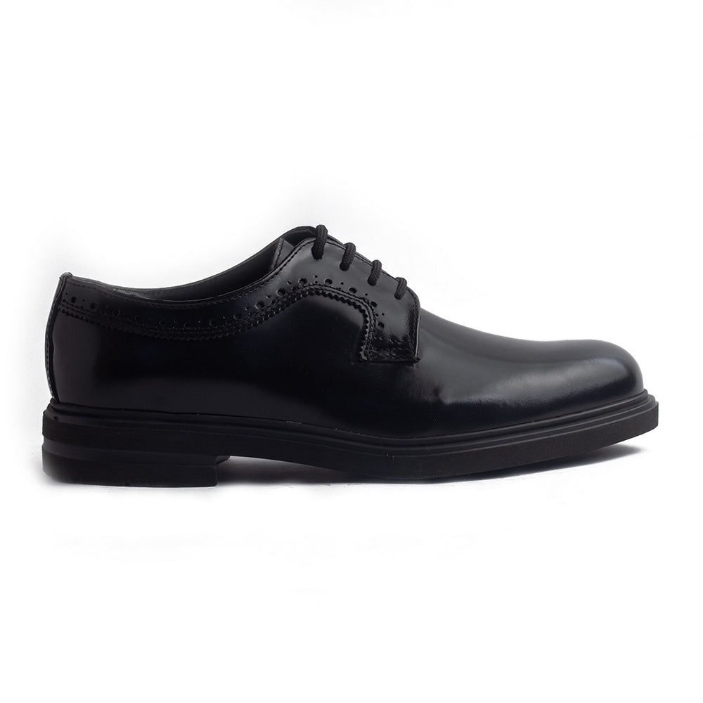 Italian Men Black Vernis Leather Shoes #4206