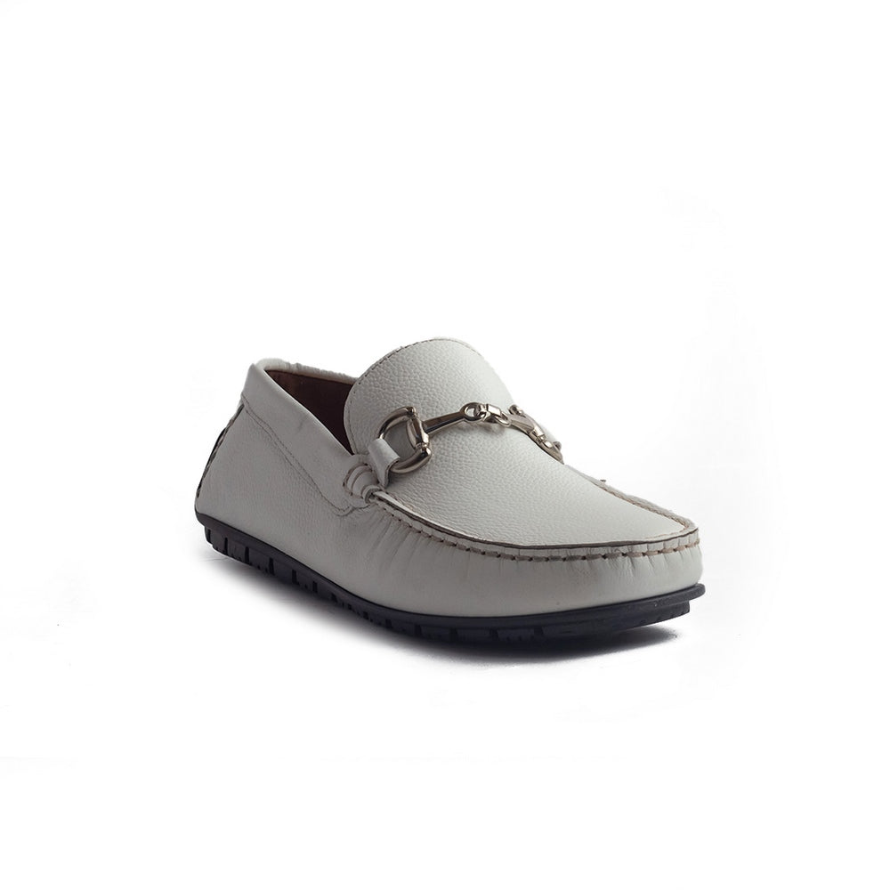 Italian Men White Leather Espadrilles #4212