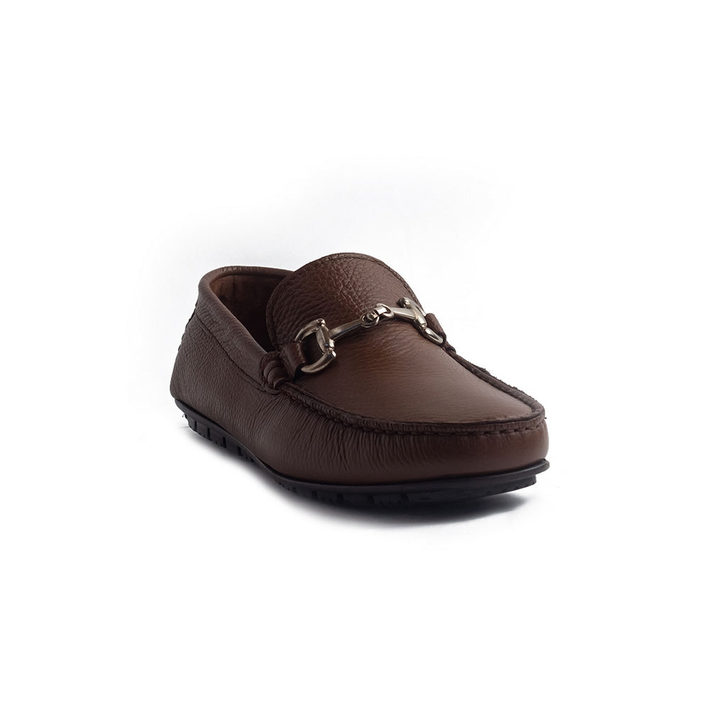 Italian Men Brown Leather Espadrilles #4214