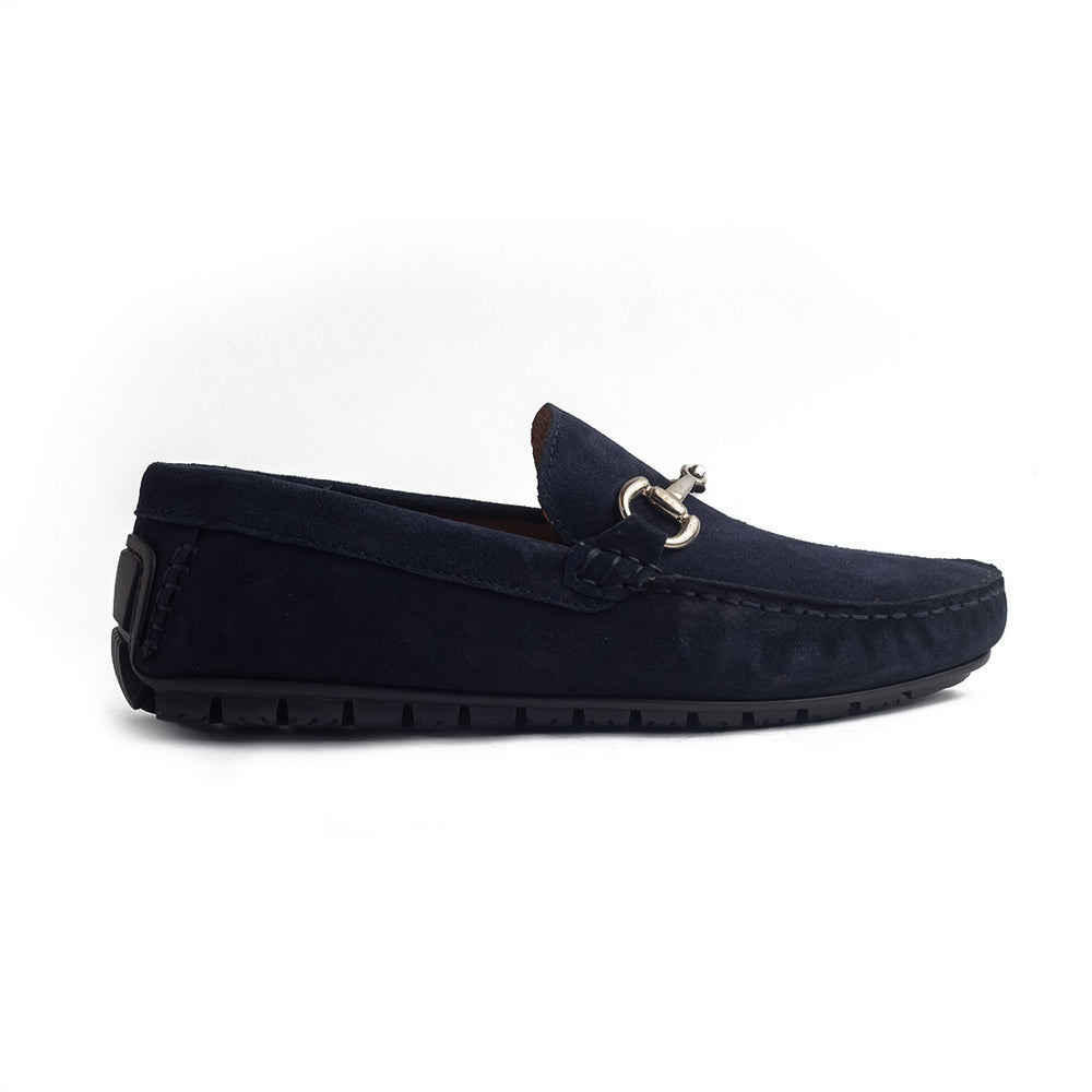 Italian Men Dark Blue Chamois Espadrilles #4217