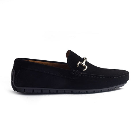 Italian Men Black Chamois Espadrilles #4218