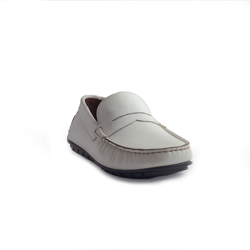 Italian Men White Leather Espadrilles #4220