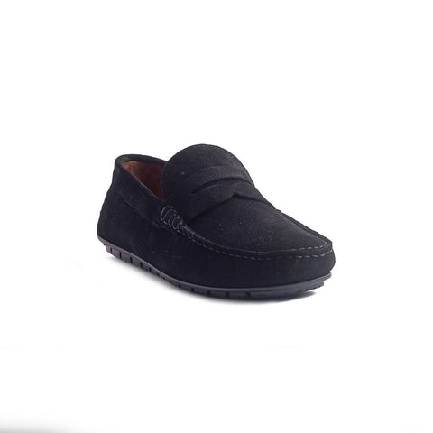 Italian Men Black Chamois Espadrilles #4228