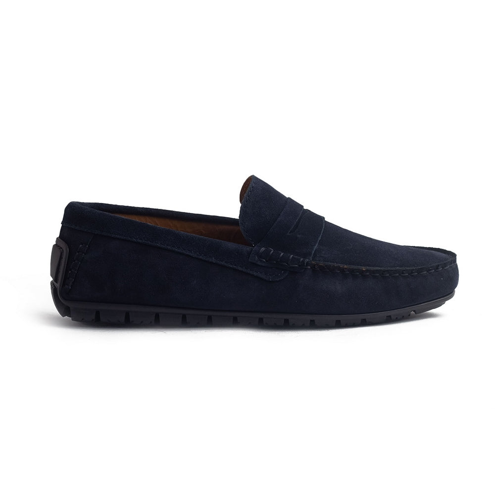 Italian Men Dark Blue Chamois Espadrilles #4230