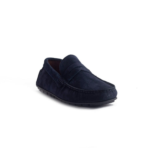 Italian Men Dark Blue Chamois Espadrilles #4230