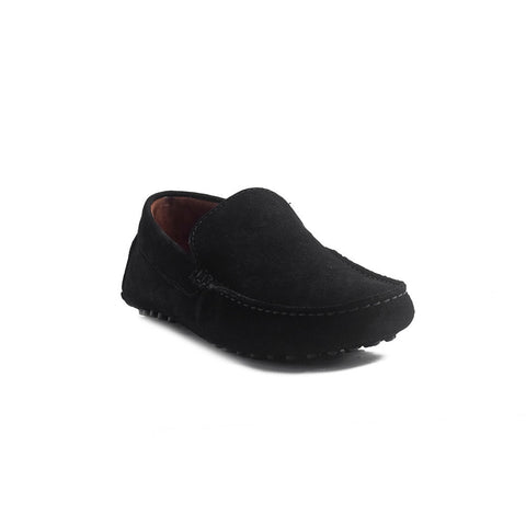 Italian Men Black Chamois Espadrilles #4237