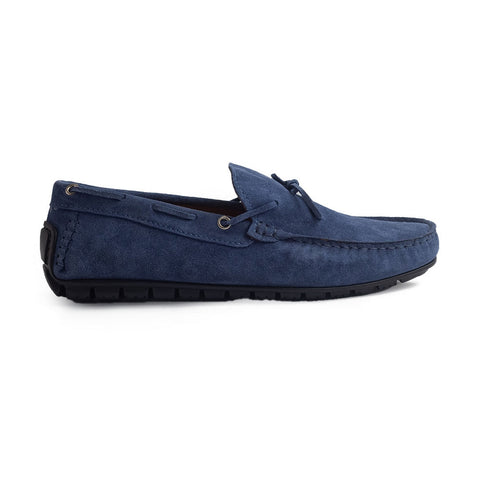 Italian Men Blue Chamois Espadrilles #4242