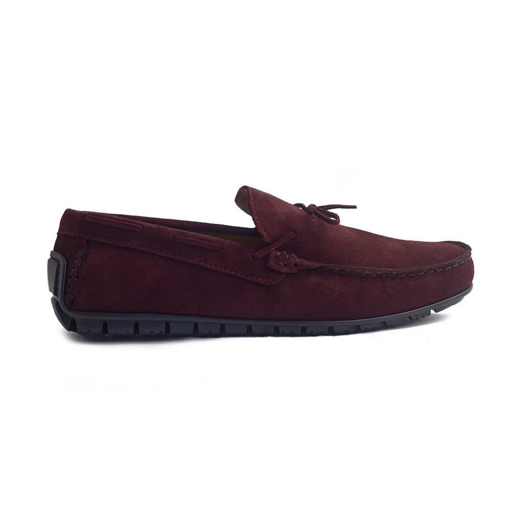 Italian Men Maroon Chamois Espadrilles #4245