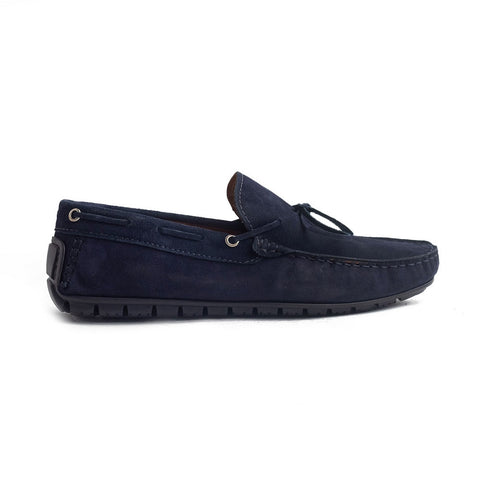 Italian Men Dark Blue Chamois Espadrilles #4247