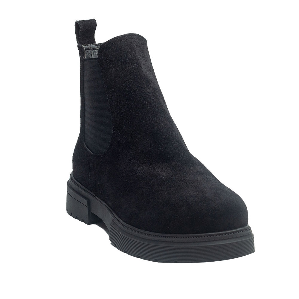 Men Black Chamois Half Boot #4257