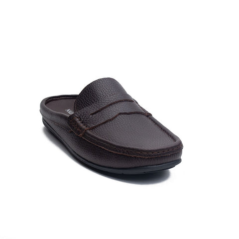 Men Brown Leather Espadrilles #4280