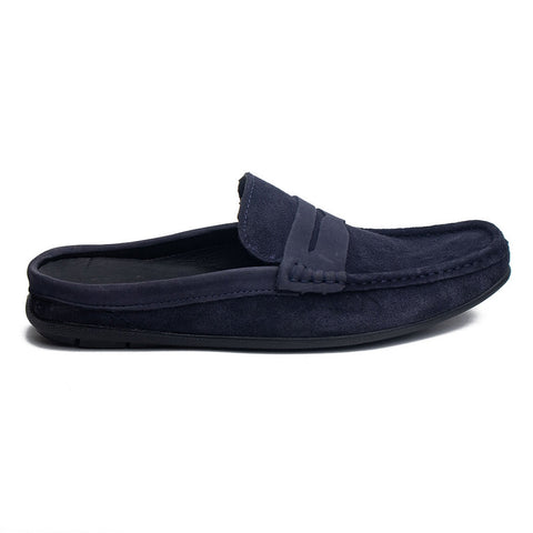 Men Dark Blue Chamois Espadrilles #4285