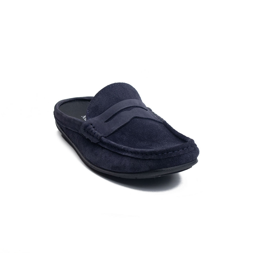 Men Dark Blue Chamois Espadrilles #4285