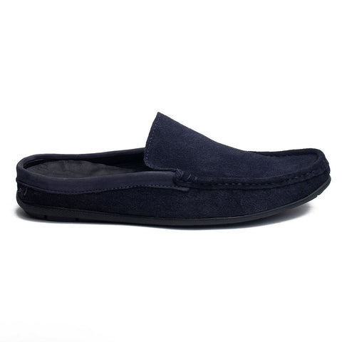 Men Dark Blue Chamois Espadrilles #4292